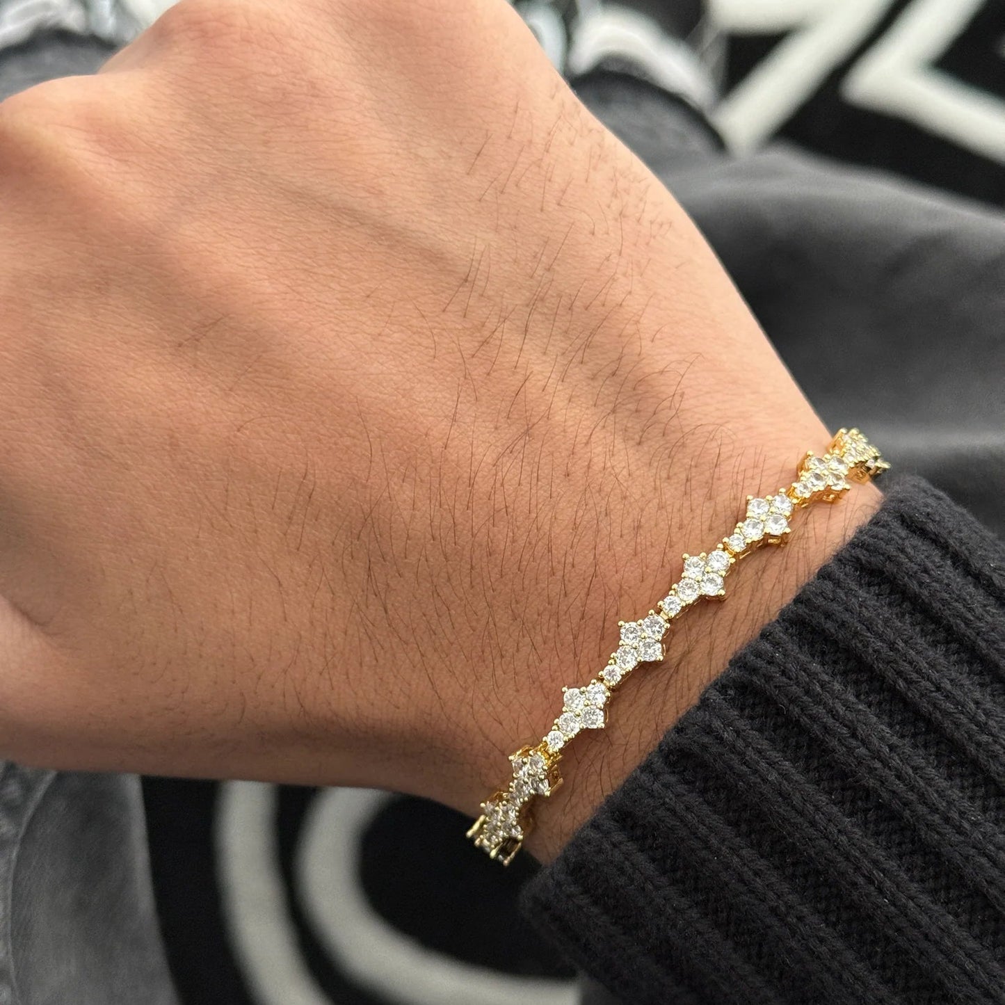 Honeycomb 3mm tennis bracelet
